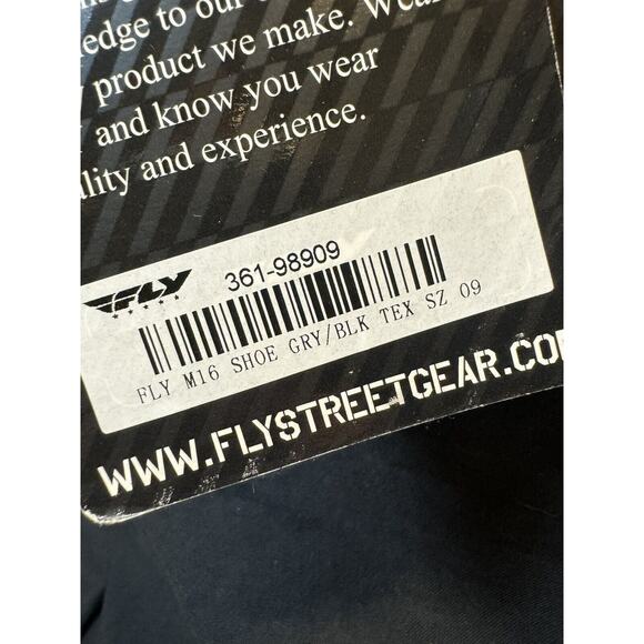 Fly Racing M16 Textile Protective Street Riding Shoe Sneaker Mens Size 9 NWT - Picture 12 of 15